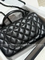 Chanel 2025 New Collection 🖤 "Cool to the Max" - Personal Keep Edition All Black CF Handle Mini Bag - Top Handle with Chain Strap - Image 27