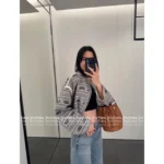 Celine ©️2025 Early Fall Collection 🆕 Classic Wool Blend Blazer - Jacquard Logo Stripe w/ Metal Button Details - Image 12