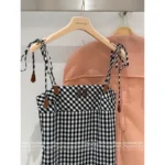 miumiu 2025SS Spring/Summer Collection 🖤 Letter Logo Plaid Series - Slip Dress/Short Sleeve Shirt/Mini Skirt - Image 18
