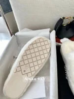 Chanel 2025 Fall/Winter Collection 🦙 Plush Big Logo Slippers - Extra-Thick Wool & Chunky Platform Sole - Image 20