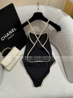 Chanel 2025 Coco Beach Collection 🩱 Crystal Logo Swimsuit Set - One-Piece & Bikini w/ Detachable Straps - Image 22