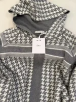 Dior 2025 Spring/Summer Collection 🩶 Reversible Zip Hoodie - Double-Faced Cashmere Blend w/ Jacquard Logo - Image 13