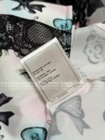 Chanel 25B Early Fall Collection 🌈 Rainbow Print Logo Lace-Trim Series - Camisole/Shorts/Shirt/Lounge Pants (with Silk) - Image 40