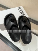 Loewe 2025/Foam Pebble Collection 🐻 Cloud Comfort Slides - Metallic Accent Platform Flip-Flops - Image 36