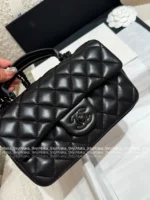 Chanel 2025 New Collection 🖤 "Cool to the Max" - Personal Keep Edition All Black CF Handle Mini Bag - Top Handle with Chain Strap - Image 24