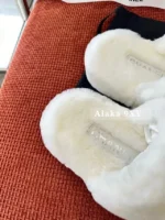 Chanel 2025 Fall/Winter Collection 🦙 Plush Big Logo Slippers - Extra-Thick Wool & Chunky Platform Sole - Image 18