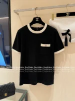 Chanel 2025A Spring/Summer Collection 🖤 Classic Black & White Contrast - 100% Imported Wool Knit Series (Short Sleeve/Dress/Cardigan/Full Collection) - Image 29