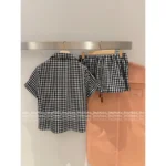 miumiu 2025SS Spring/Summer Collection 🖤 Letter Logo Plaid Series - Slip Dress/Short Sleeve Shirt/Mini Skirt - Image 15