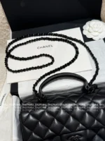Chanel 2025 New Collection 🖤 "Cool to the Max" - Personal Keep Edition All Black CF Handle Mini Bag - Top Handle with Chain Strap - Image 23