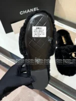 Chanel 25B Fall/Winter Collection 🐑 Backpack Buckle Slides - Shearling Loafers with Metal Logo - Image 22