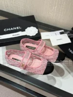 Chanel 25M Coco Beach Collection 🔎 Mesh Embroidered Quilted Mary Janes - Round Toe & Lambskin Lining for Comfort - Image 26
