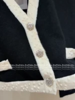 Chanel 2025A Spring/Summer Collection 🖤 Classic Black & White Contrast - 100% Imported Wool Knit Series (Short Sleeve/Dress/Cardigan/Full Collection) - Image 28
