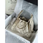 Chanel New Colorway❗️In Stock - 25C Early Spring Runway Collection / Runway Hobo Chain⛓️ Bag & Bucket Tote - Heavyweight Imported Full-Grain Leather - Image 28