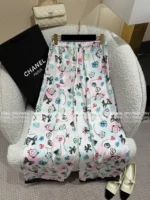 Chanel 25B Early Fall Collection 🌈 Rainbow Print Logo Lace-Trim Series - Camisole/Shorts/Shirt/Lounge Pants (with Silk) - Image 38