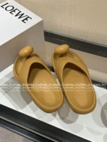 Loewe 2025/Foam Pebble Collection 🐻 Cloud Comfort Slides - Metallic Accent Platform Flip-Flops - Image 34