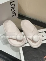 Loewe 2025/Foam Pebble Collection 🐻 Cloud Comfort Slides - Metallic Accent Platform Flip-Flops - Image 33