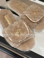 Chanel 25B Fall/Winter Collection 🐑 Backpack Buckle Slides - Shearling Loafers with Metal Logo - Image 20