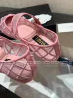 Chanel 25M Coco Beach Collection 🔎 Mesh Embroidered Quilted Mary Janes - Round Toe & Lambskin Lining for Comfort - Image 24