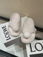 Loewe 2025/Foam Pebble Collection 🐻 Cloud Comfort Slides - Metallic Accent Platform Flip-Flops - Image 32