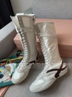 miumiu 2025 Spring/Summer Collection 🥊 Jang Wonyoung Inspired Boxing Boots - Gymnasium Tech Fabric & Suede Leather - Image 23