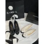 Chanel 2025S New Collection 🌺 Leather Camellia Flats - 3D Floral Logo & Round-Toe Ballet Shoes - Image 22