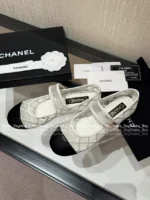 Chanel 25M Coco Beach Collection 🔎 Mesh Embroidered Quilted Mary Janes - Round Toe & Lambskin Lining for Comfort - Image 23