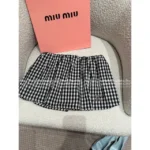 miumiu 2025SS Spring/Summer Collection 🖤 Letter Logo Plaid Series - Slip Dress/Short Sleeve Shirt/Mini Skirt - Image 31