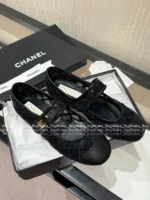 Chanel 25M Coco Beach Collection 🔎 Mesh Embroidered Quilted Mary Janes - Round Toe & Lambskin Lining for Comfort - Image 44