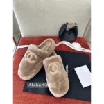 Chanel 2025 Fall/Winter Collection 🦙 Plush Big Logo Slippers - Extra-Thick Wool & Chunky Platform Sole - Image 31