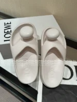 Loewe 2025/Foam Pebble Collection 🐻 Cloud Comfort Slides - Metallic Accent Platform Flip-Flops - Image 29