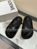 Loewe 2025/Foam Pebble Collection 🐻 Cloud Comfort Slides - Metallic Accent Platform Flip-Flops - Image 28