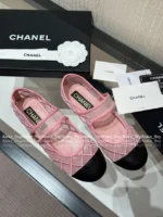 Chanel 25M Coco Beach Collection 🔎 Mesh Embroidered Quilted Mary Janes - Round Toe & Lambskin Lining for Comfort - Image 39