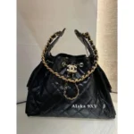 Chanel New Colorway❗️In Stock - 25C Early Spring Runway Collection / Runway Hobo Chain⛓️ Bag & Bucket Tote - Heavyweight Imported Full-Grain Leather - Image 49