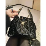 Chanel New Colorway❗️In Stock - 25C Early Spring Runway Collection / Runway Hobo Chain⛓️ Bag & Bucket Tote - Heavyweight Imported Full-Grain Leather - Image 48