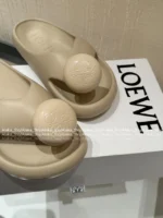 Loewe 2025/Foam Pebble Collection 🐻 Cloud Comfort Slides - Metallic Accent Platform Flip-Flops - Image 46