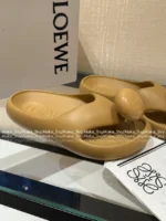 Loewe 2025/Foam Pebble Collection 🐻 Cloud Comfort Slides - Metallic Accent Platform Flip-Flops - Image 45