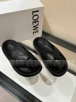 Loewe 2025/Foam Pebble Collection 🐻 Cloud Comfort Slides - Metallic Accent Platform Flip-Flops - Image 44