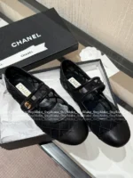 Chanel 25M Coco Beach Collection 🔎 Mesh Embroidered Quilted Mary Janes - Round Toe & Lambskin Lining for Comfort - Image 35