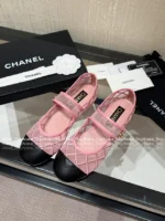 Chanel 25M Coco Beach Collection 🔎 Mesh Embroidered Quilted Mary Janes - Round Toe & Lambskin Lining for Comfort - Image 34