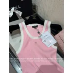 Chanel 2025SS Spring/Summer Full Collection 🎀 Color-Block Knit Set - Crew Neck Stretch Top/Dress/Tank (Brightening & Elegant) - Image 3