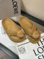 Loewe 2025/Foam Pebble Collection 🐻 Cloud Comfort Slides - Metallic Accent Platform Flip-Flops - Image 41