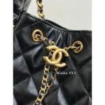 Chanel New Colorway❗️In Stock - 25C Early Spring Runway Collection / Runway Hobo Chain⛓️ Bag & Bucket Tote - Heavyweight Imported Full-Grain Leather - Image 42