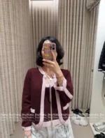 Chanel 25A Early Spring Runway Collection 🆕 Imported Cashmere Coord Set - Halter Neck Top/Cardigan/Skirt/Dress - Image 31