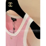 Chanel 2025SS Spring/Summer Full Collection 🎀 Color-Block Knit Set - Crew Neck Stretch Top/Dress/Tank (Brightening & Elegant) - Image 52