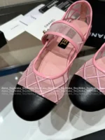 Chanel 25M Coco Beach Collection 🔎 Mesh Embroidered Quilted Mary Janes - Round Toe & Lambskin Lining for Comfort - Image 61