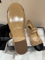 Chanel 25M Coco Beach Collection 🔎 Mesh Embroidered Quilted Mary Janes - Round Toe & Lambskin Lining for Comfort - Image 59