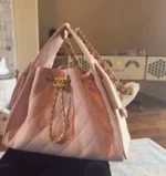 Chanel New Colorway❗️In Stock - 25C Early Spring Runway Collection / Runway Hobo Chain⛓️ Bag & Bucket Tote - Heavyweight Imported Full-Grain Leather - Image 35