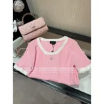Chanel 2025SS Spring/Summer Full Collection 🎀 Color-Block Knit Set - Crew Neck Stretch Top/Dress/Tank (Brightening & Elegant) - Image 45