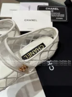 Chanel 25M Coco Beach Collection 🔎 Mesh Embroidered Quilted Mary Janes - Round Toe & Lambskin Lining for Comfort - Image 57