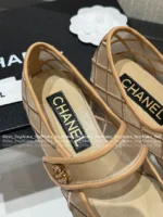 Chanel 25M Coco Beach Collection 🔎 Mesh Embroidered Quilted Mary Janes - Round Toe & Lambskin Lining for Comfort - Image 55
